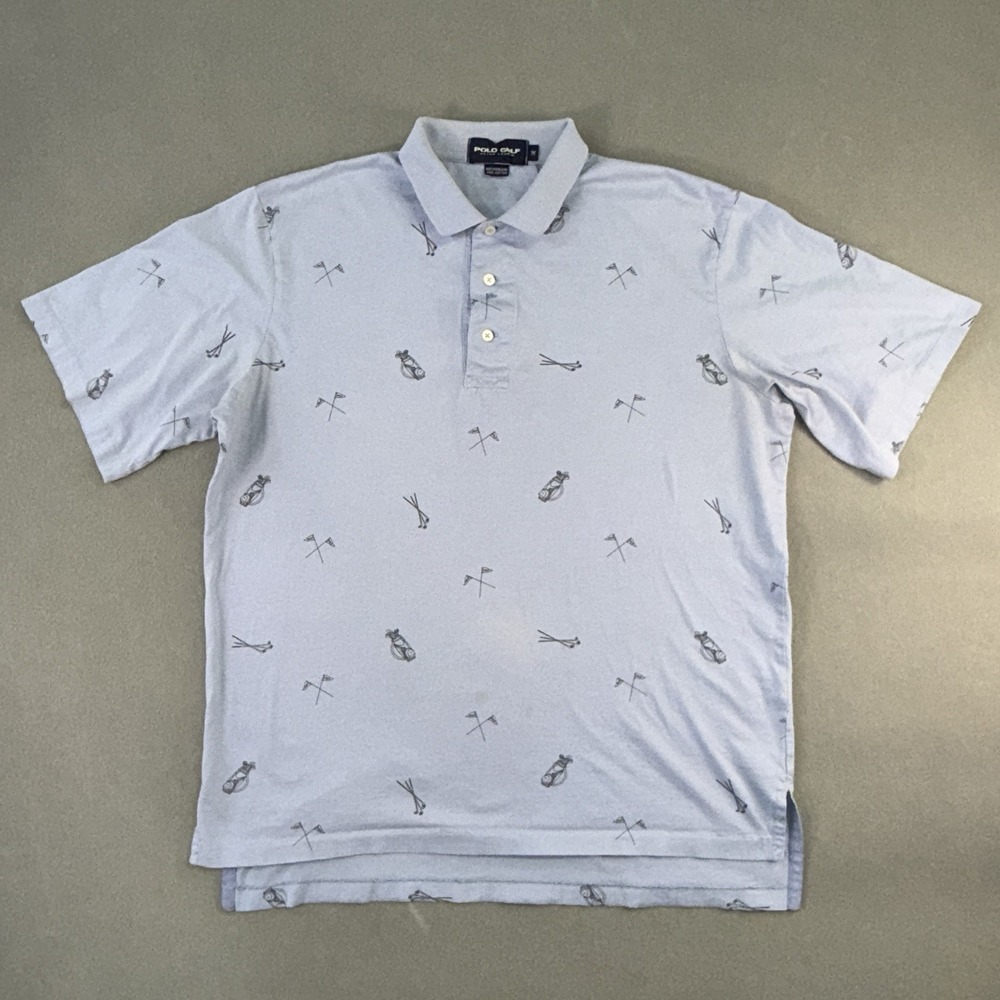 Men's Polo Golf Ralph Lauren Short Sleeve Classic Fit Polo Shirt Blue Size M